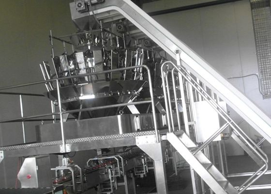 Auto  Box Type Packaging Machine With 10 Head Multihead Weigher For Vegetable And Fruit